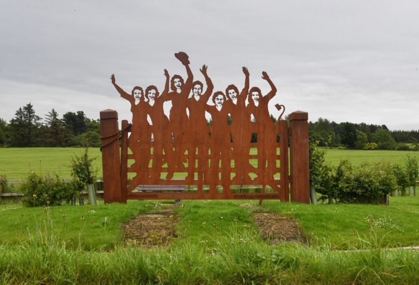 The memorial to the Land Girls at Clochan, near Fochabers