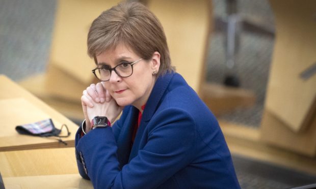 Nicola Sturgeon in the Scottish Parliament