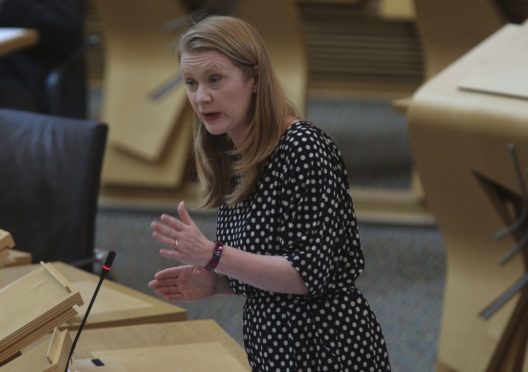 Education secretary Shirley-Anne Somerville during a Scottish Government debate.