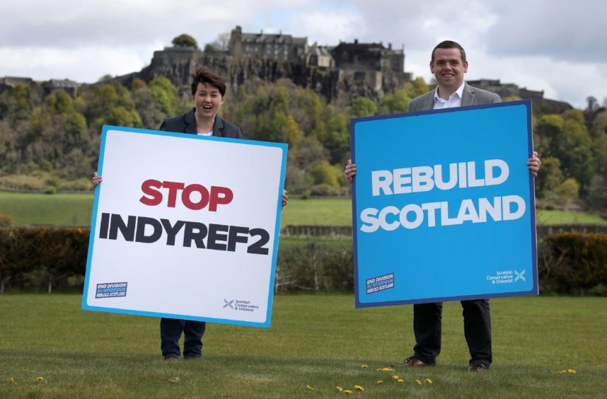 Ruth Davidson and Scottish Conservatives leader Douglas Ross. 