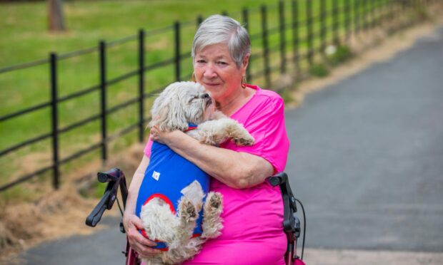 Eunice with dog Bobby.