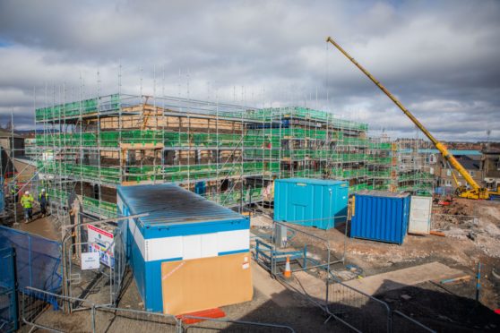 Work on site at an earlier stage in the development.