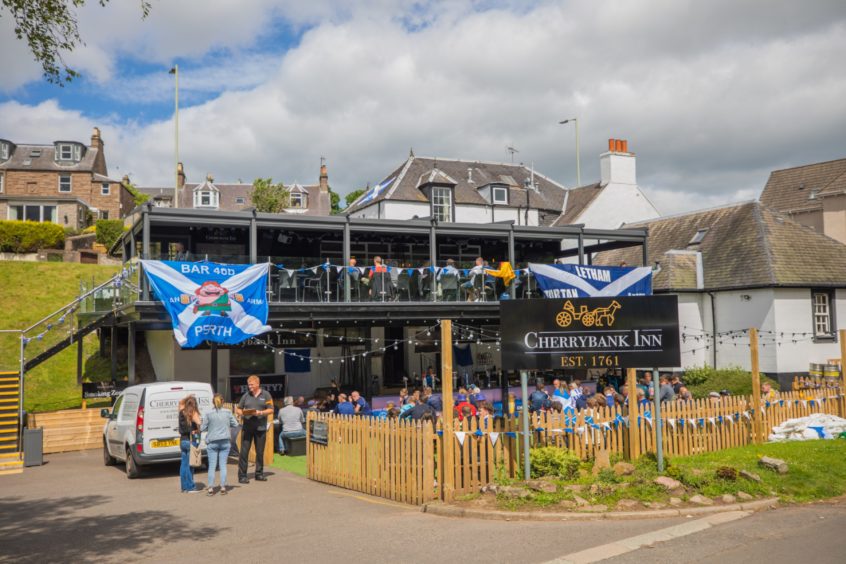 Around 200 Scotland fans watched the match at The Cherrybank Inn in Perth.