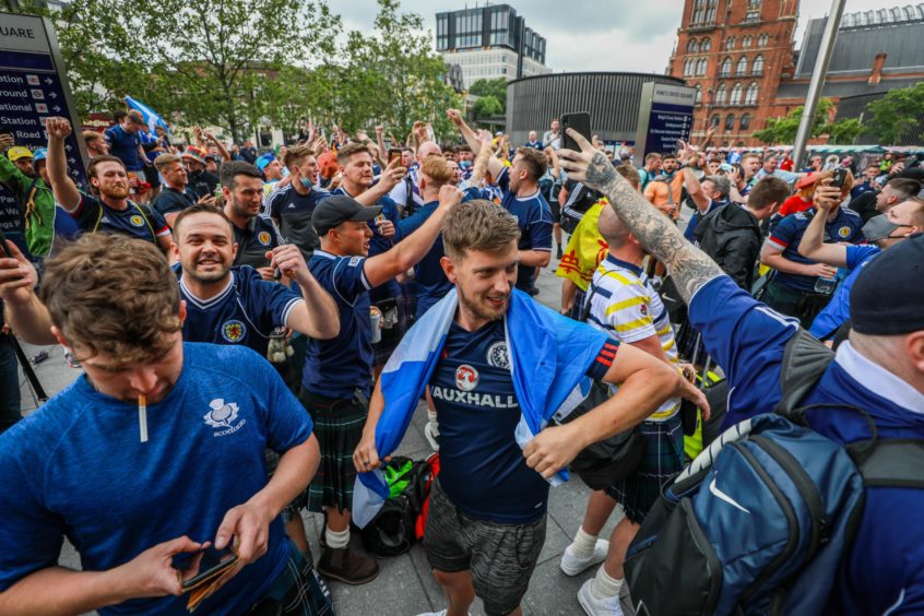 Scotland fans in London.