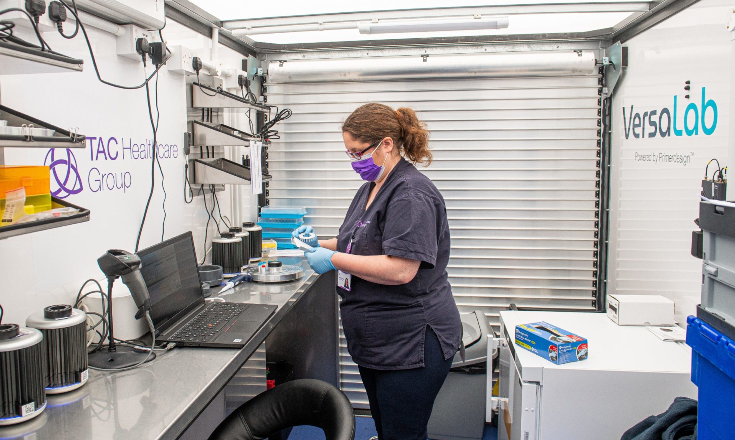 TAC Healthcare processes around 4,000 Covid tests each week at its Dyce lab and new mobile clinic.