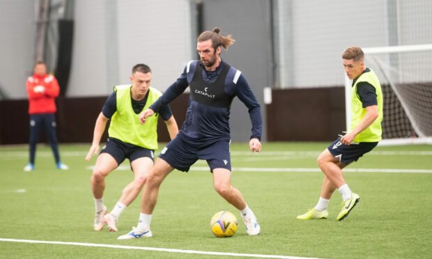 Cillian Sheridan in Dundee training.