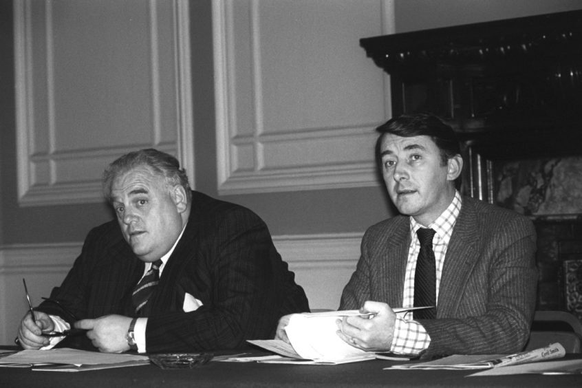 Lord David Steel, right, and Cyril Smith in 1981.