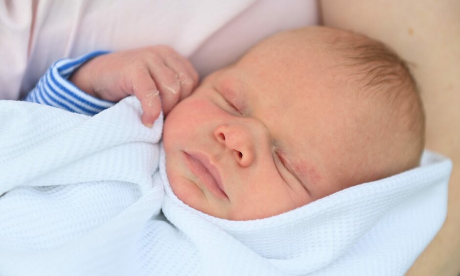 Baby James who was born last month at Aberdeen Royal Infirmary. 