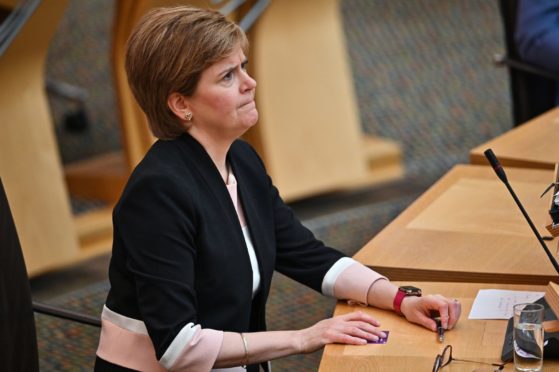 First Minister Nicola Sturgeon during the Covid crisis in Scotland