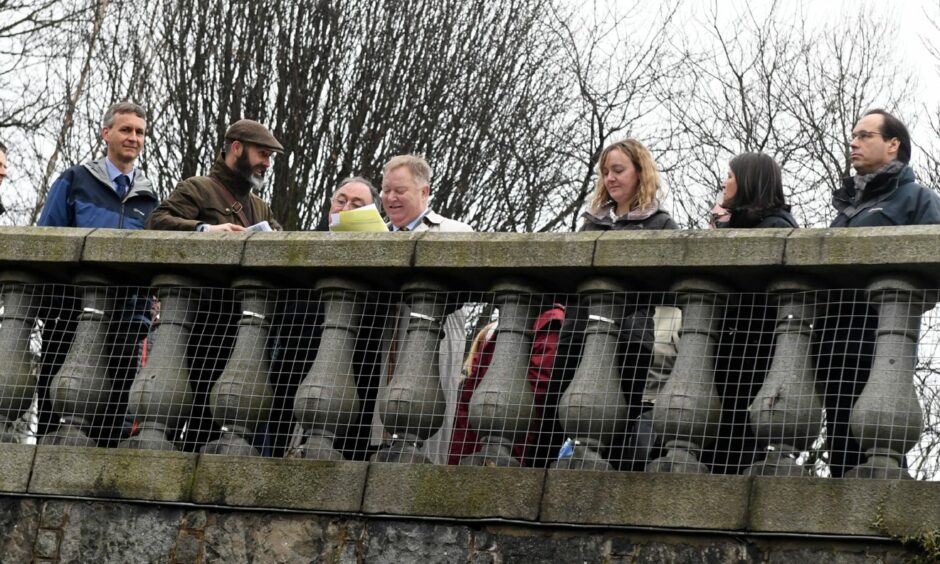 The balustrades in Union Terrace, photographed during a visit to the gardens by councillors in 2018.