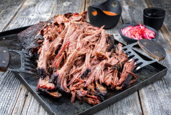 brisket on barbecue