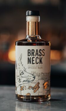 A bottle of Brass Neck rum.