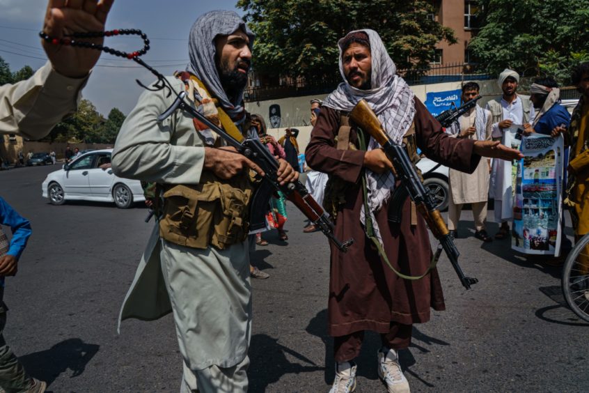 Taliban militants in Kabul.