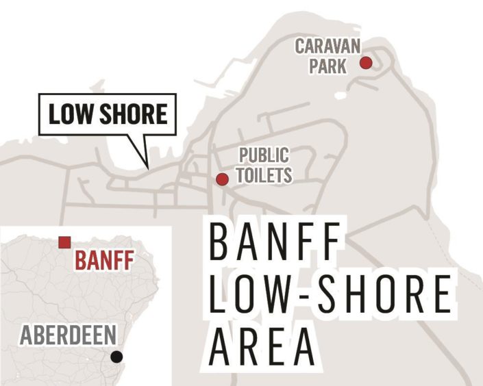 Map of Banff, Scotland, Low-Shore area
