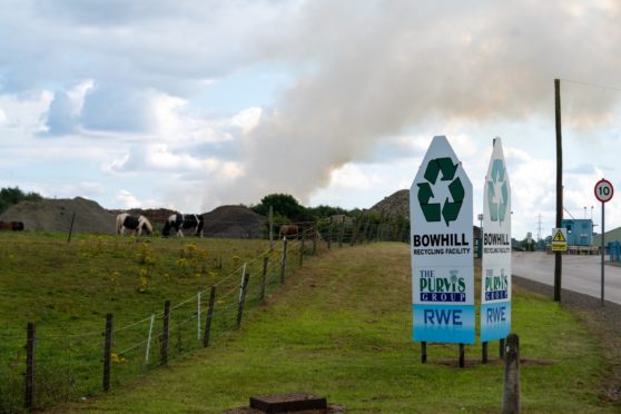 Fife recycling centre fire