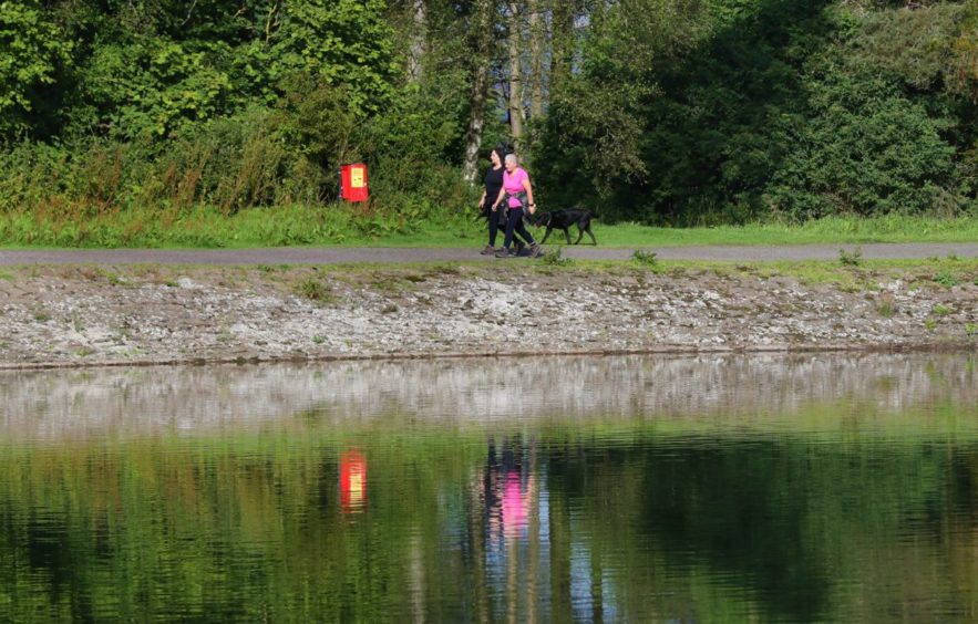 Dog walkers are being urged to keep their pets away from the water.