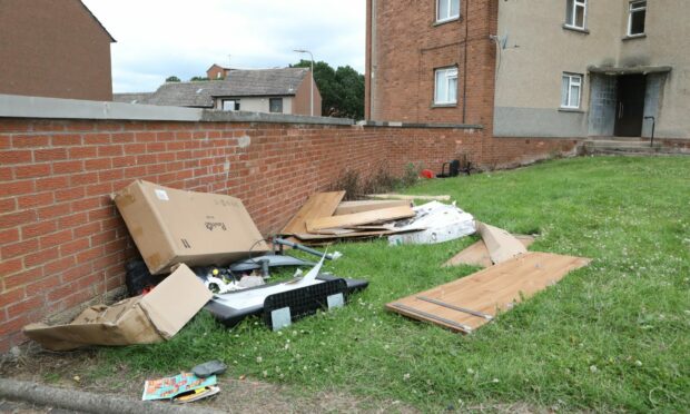 menzieshill rubbish tip fly tipping