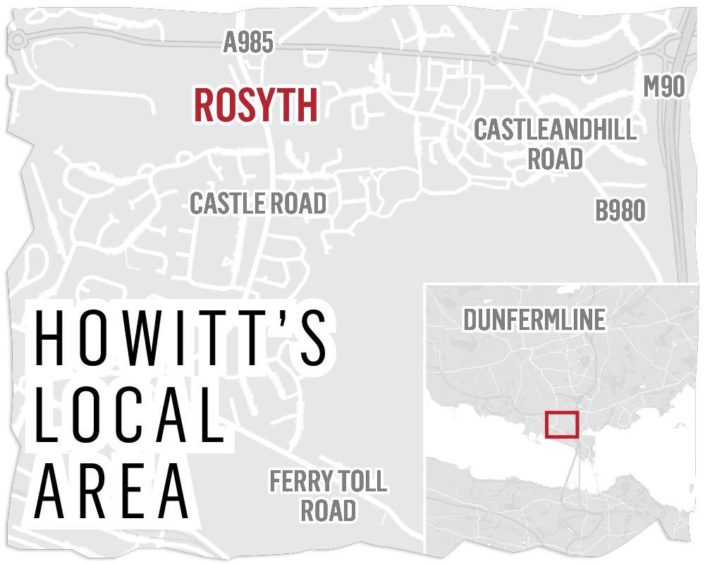 Image of a map of Samuel Howitt's local home area
