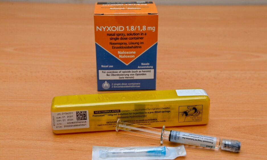 Naloxone can come in the form of a Prenoxad injection or Nyxoid nasal spray. Picture by Kenny Elrick.