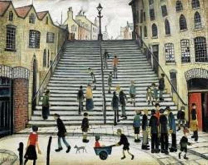 LS Lowry painted Steps at Wick during a visit to Caithness in 1936.