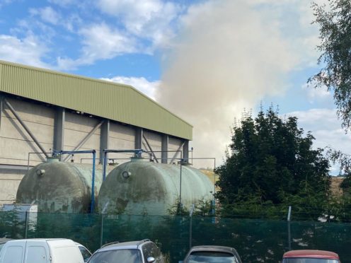 Plumes of smoke were seen over nearby Lochgelly and Cowdenbeath.