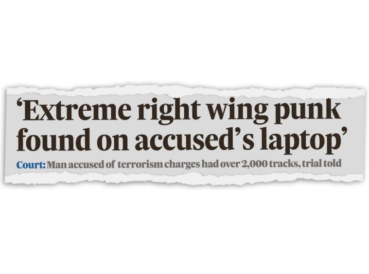 Image of a newspaper headline from Connor Wards trial