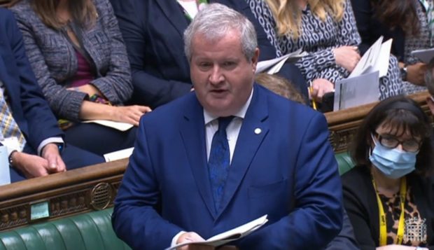 SNP Westminster leader Ian Blackford.. Boris Johnson faces mounting pressure over party scandal ahead of PMQs