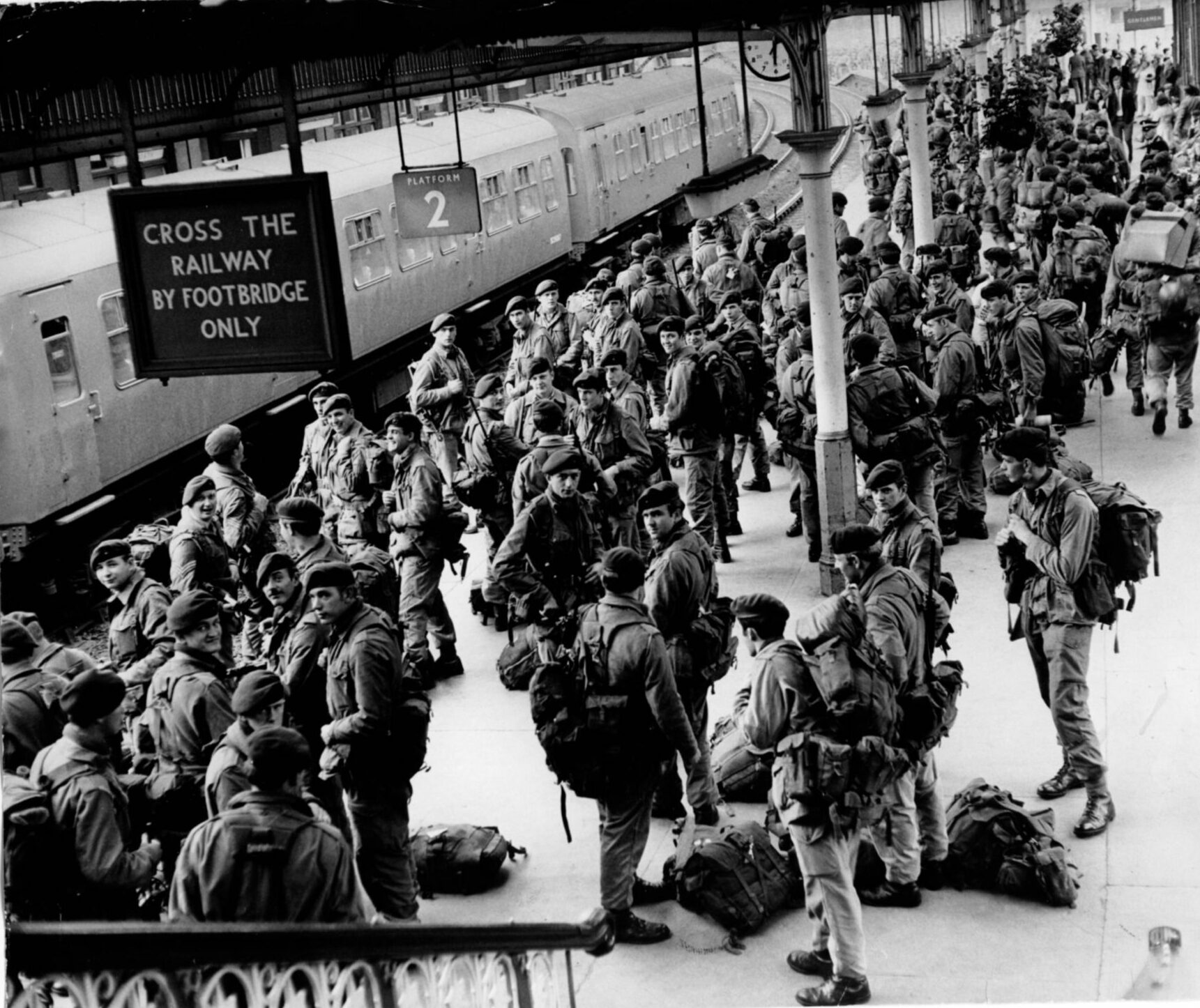 Marines from RM Condor at Arbroath station in 1971.