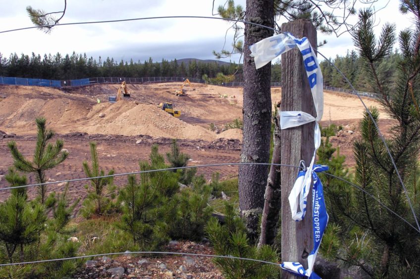 Dalmagarry Quarry during a search in 2004.