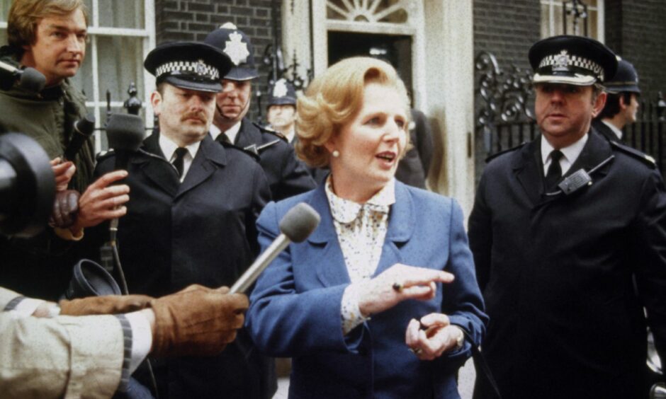 Margaret Thatcher arrives in Downing Street to take up office following the Conservative victory in the 1979 General Election.