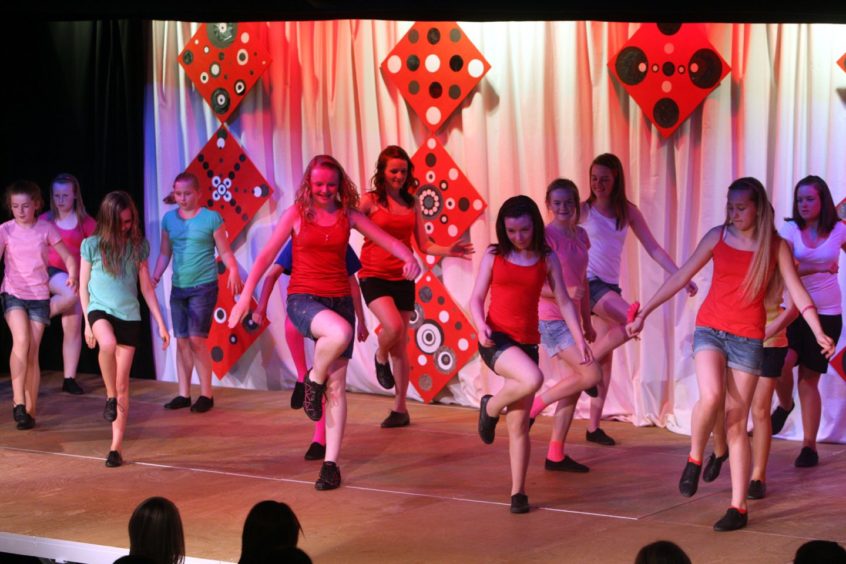 Pupils at Braeview Academy in Dundee performing a routine from Mamma Mia in 2009.