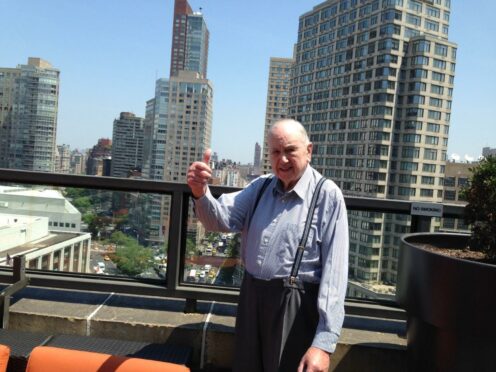 Returning to the site of his Ivy League education, Andrew Martin is shown in New York on his 90th birthday