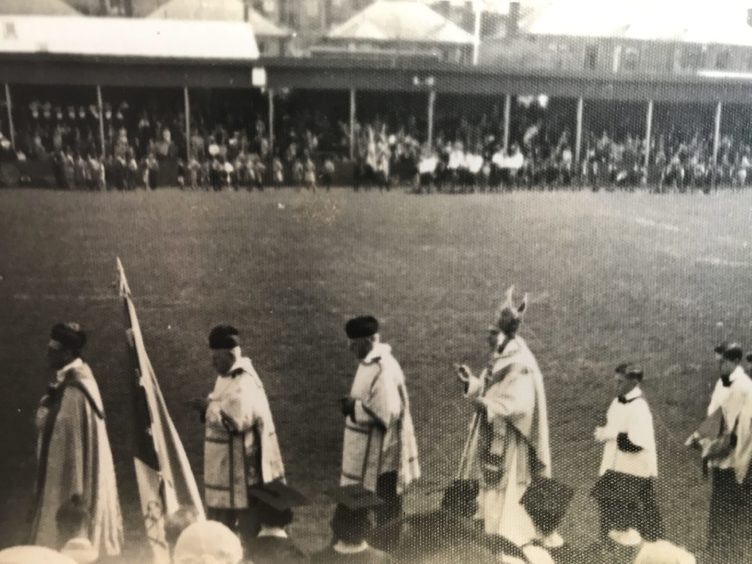 A St Margaret's Pilgrimage event at East End Park in the early 60s.