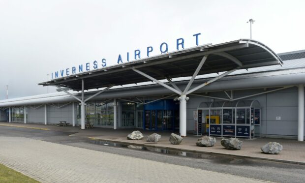 The front of Inverness Airport.