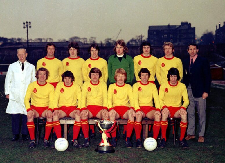 The Partick Thistle side that beat Celtic in the 1971 League Cup final.