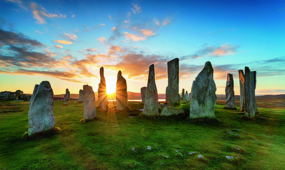 the standing stones at Callanish.