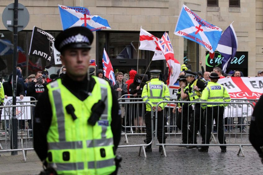The Scottish Defence League protest march took place in Perth in September 2017