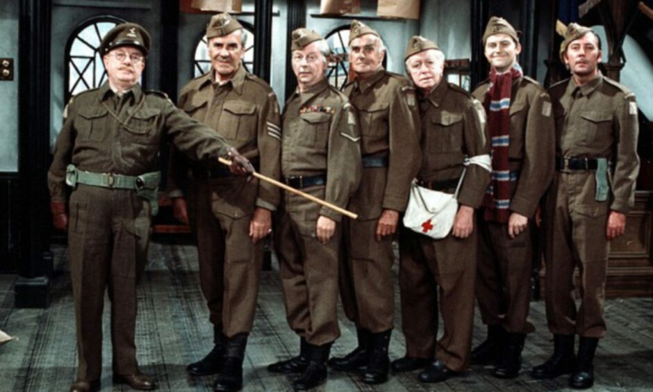 The cast of the classic BBC comedy series Dad's Army.
