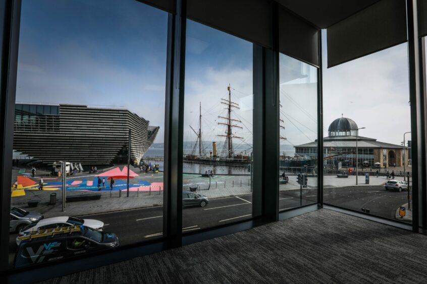 The new office building overlooks the V&amp;A and Discovery Point at the Waterfront.