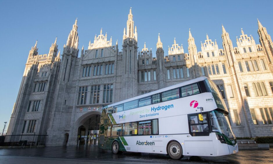 Pioneering hydrogen buses are already in use on the streets of Aberdeen.