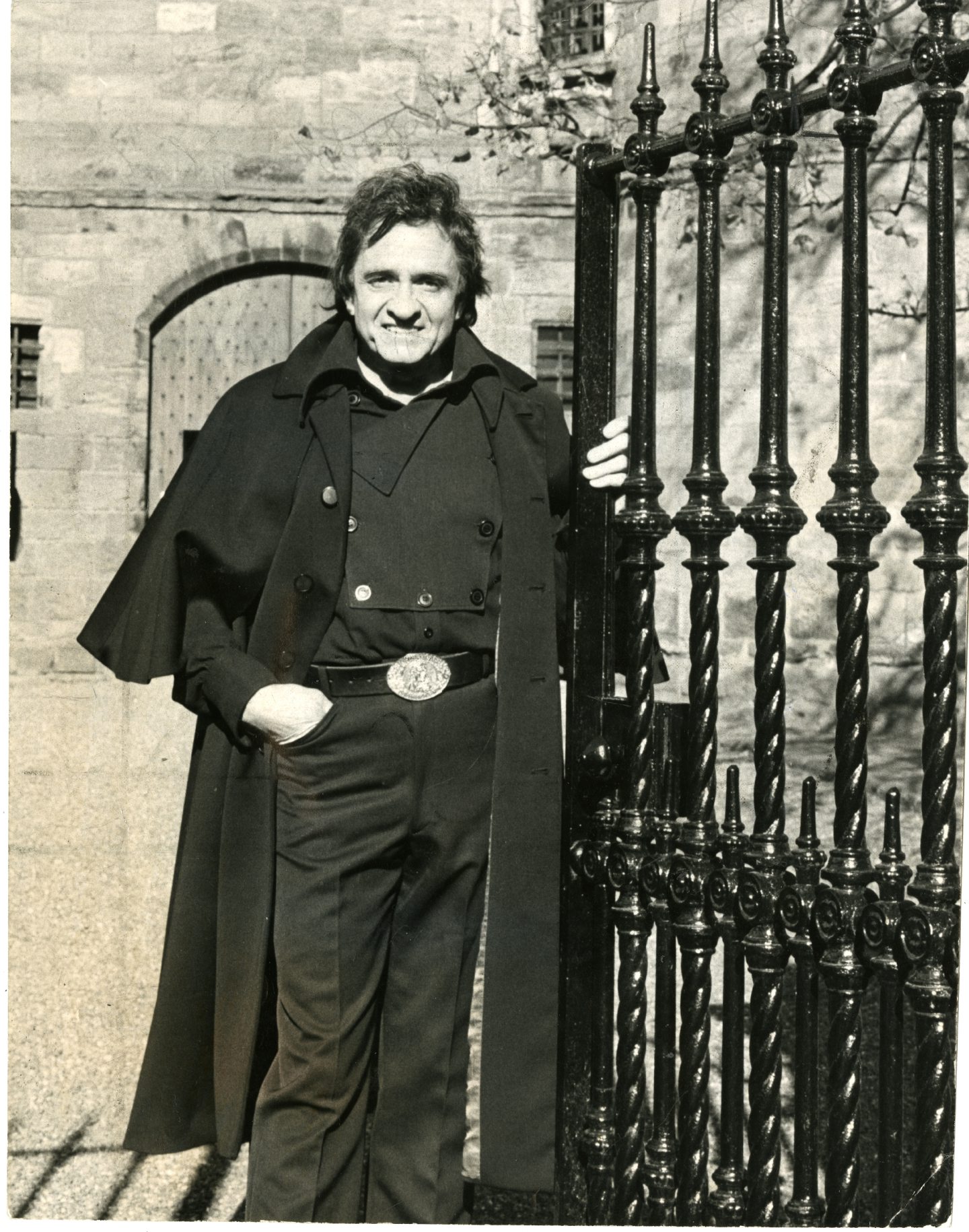 Johnny Cash at Falkland Palace, Fife, in October 1981.