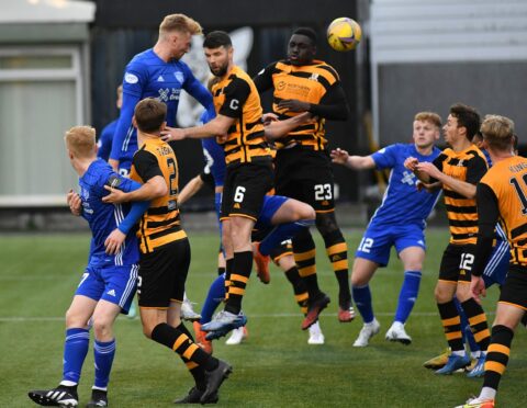 Peterhead forward Russell McLean came off the bench to head in.