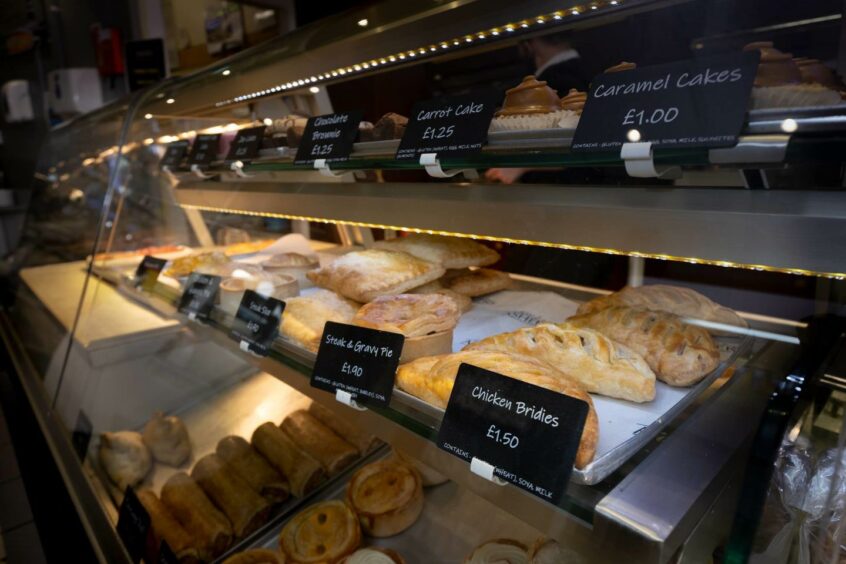 Inside one of the Ashers Bakery Nairn branches.