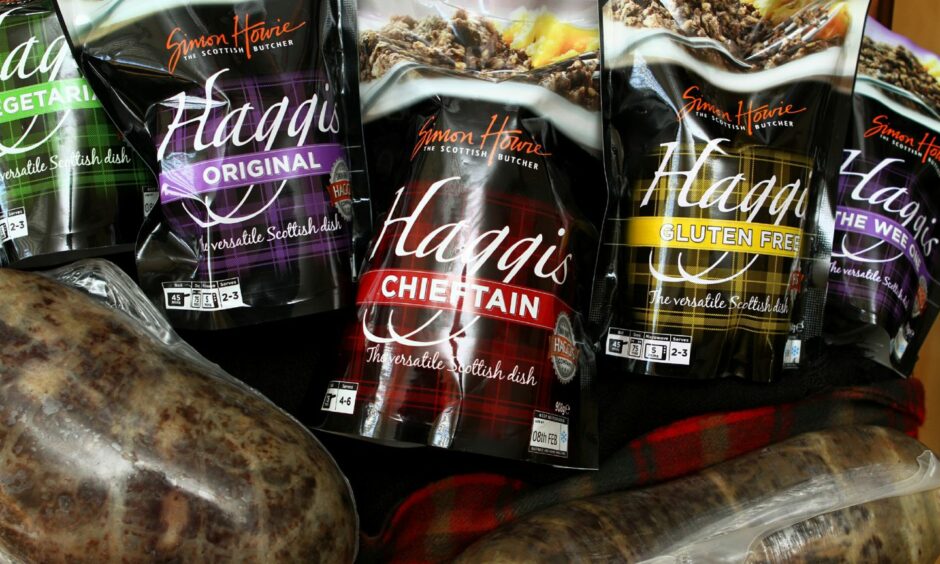 Some of the range of Simon Howie's haggis.