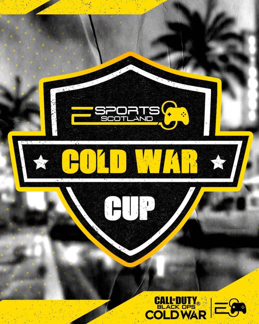 A poster for call of duty cold way cup esports