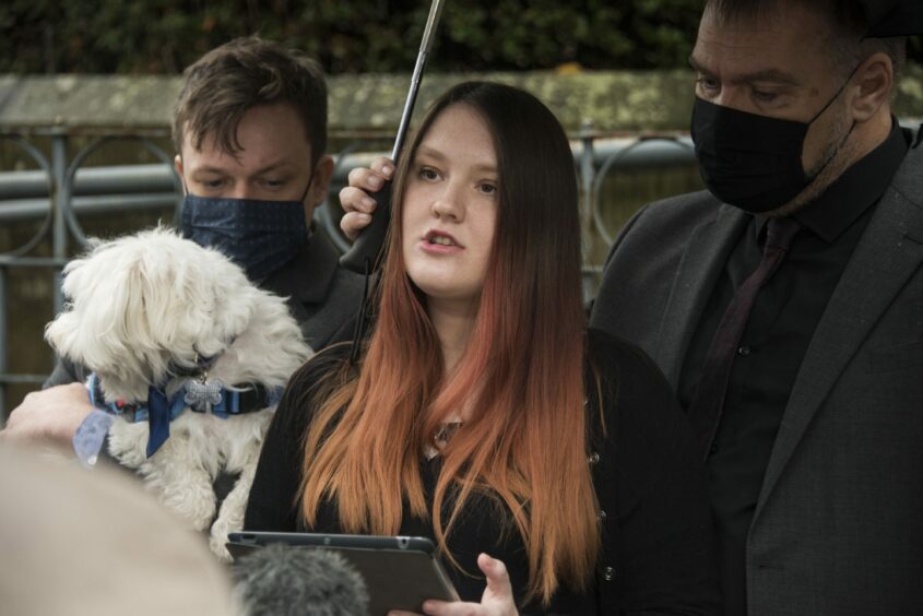 Charlotte Beard outside court