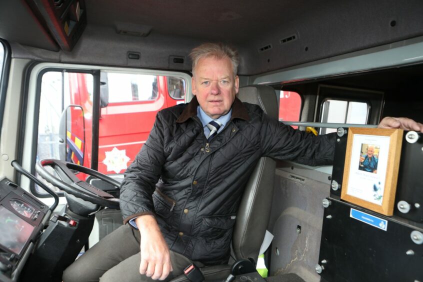 Raith director Andy Mill in the cab of Bert's engine.