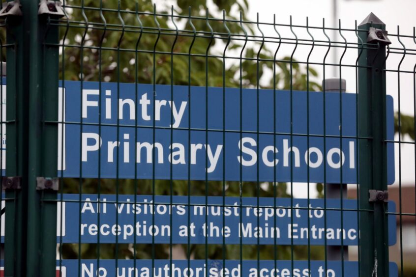 The driving ban has been in place at Fintry Primary School since the beginning of September.
