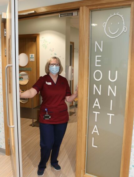 Senior Nurse Alison Wright gives a warm welcome at the refurbished Neonatal Unit.
