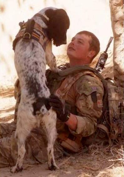 Fife soldier Liam Tasker and his military dog Theo